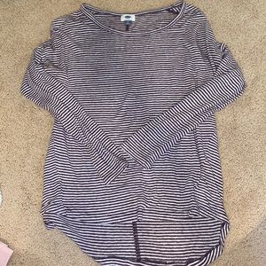 old navy long sleeve striped shirt